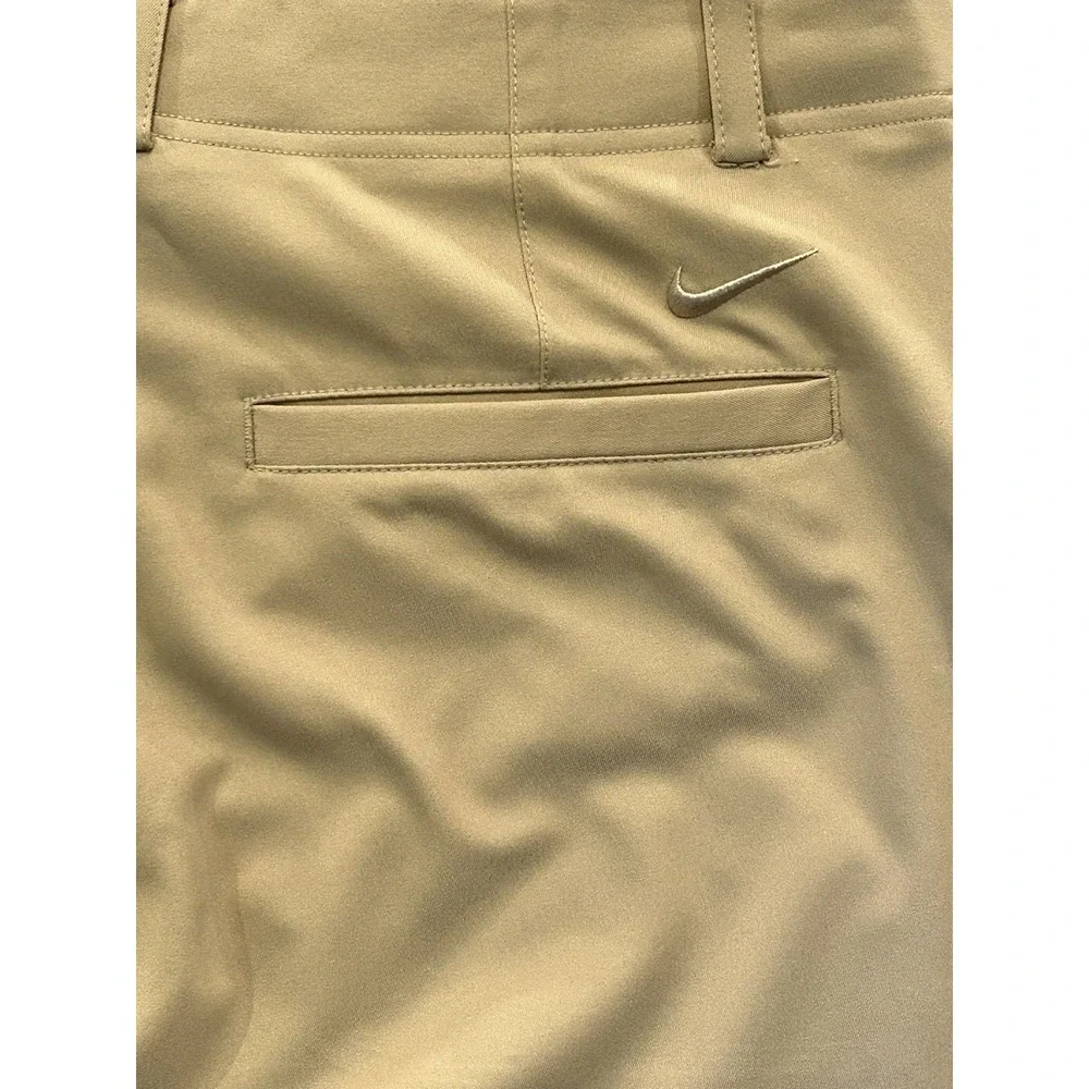 Nike Golf Dri-FIT Men's Performance Pants Khaki Tan Flat Front Size 34x27.5 Golf
